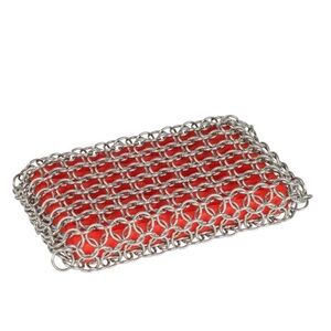 Lodge Chainmail Scrubber Stainless Steel Cast Iron Cleaning Tool,Dishwasher-Safe